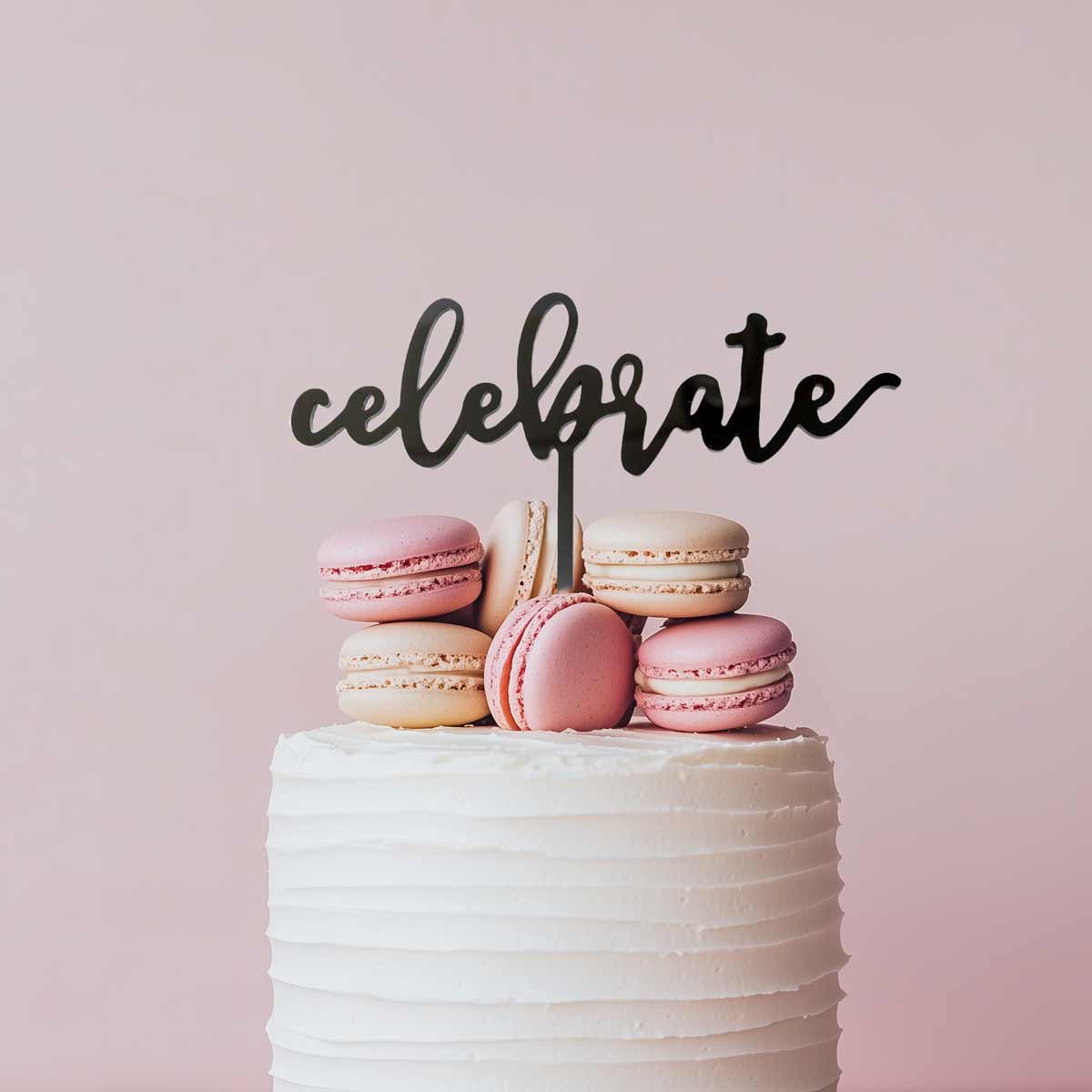 CELEBRATE Cake Topper (Black)