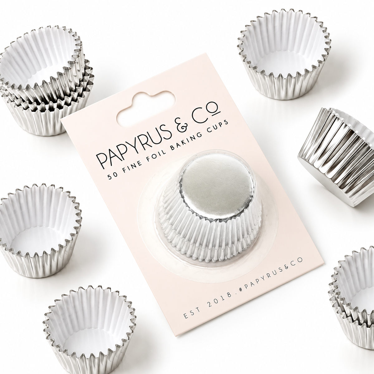 Mini SILVER Foil Baking Cups (50 pack) - 35mm Base