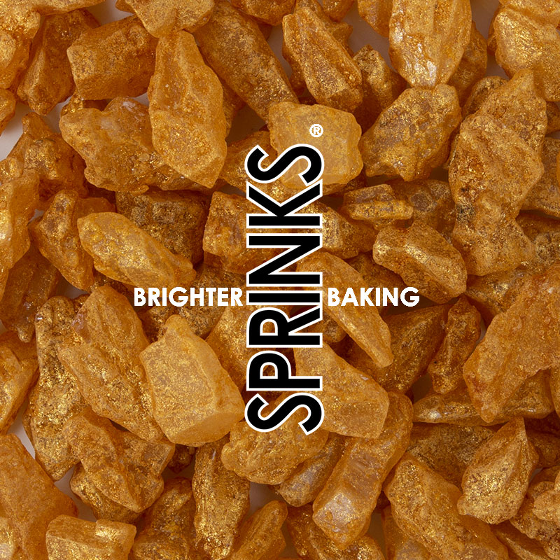 500g GOLD Large Rock Sugar Sprinkles - by Sprinks