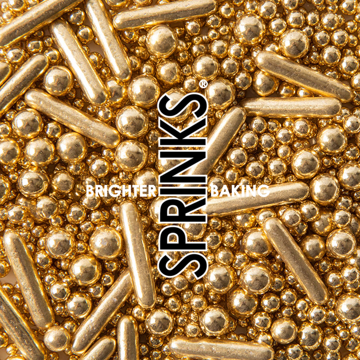 500g BUBBLE & BOUNCE SHINY GOLD Sprinkles - by Sprinks