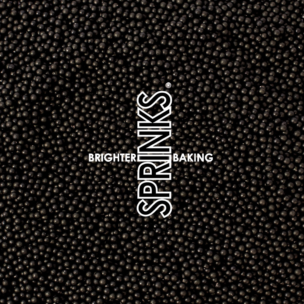 500g Nonpareils BLACK - by Sprinks