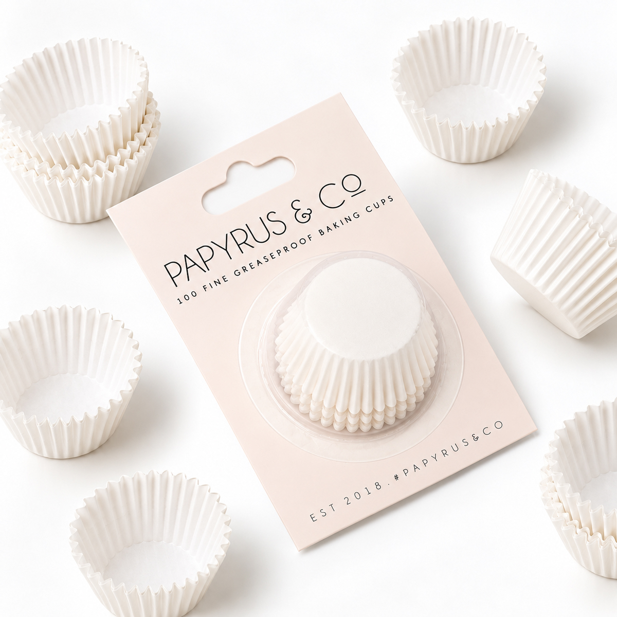 Mini WHITE Greaseproof Paper Baking Cups (50 pack) - 35mm Base