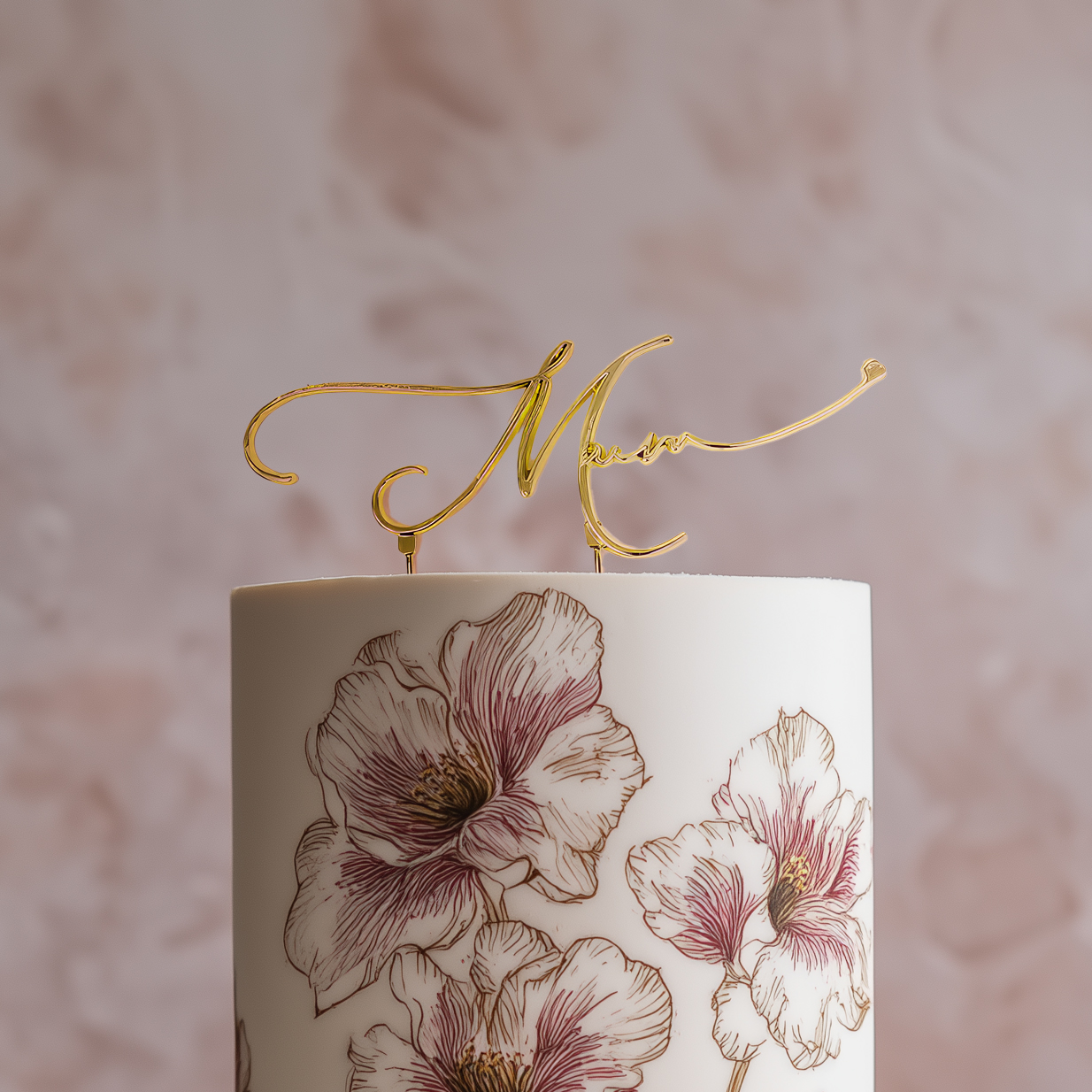 GOLD Metal Cake Topper - MUM