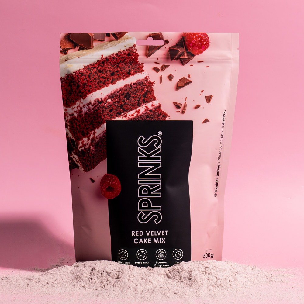 SPRINKS Baking Essentials - Red Velvet Cake Mix (500g)**