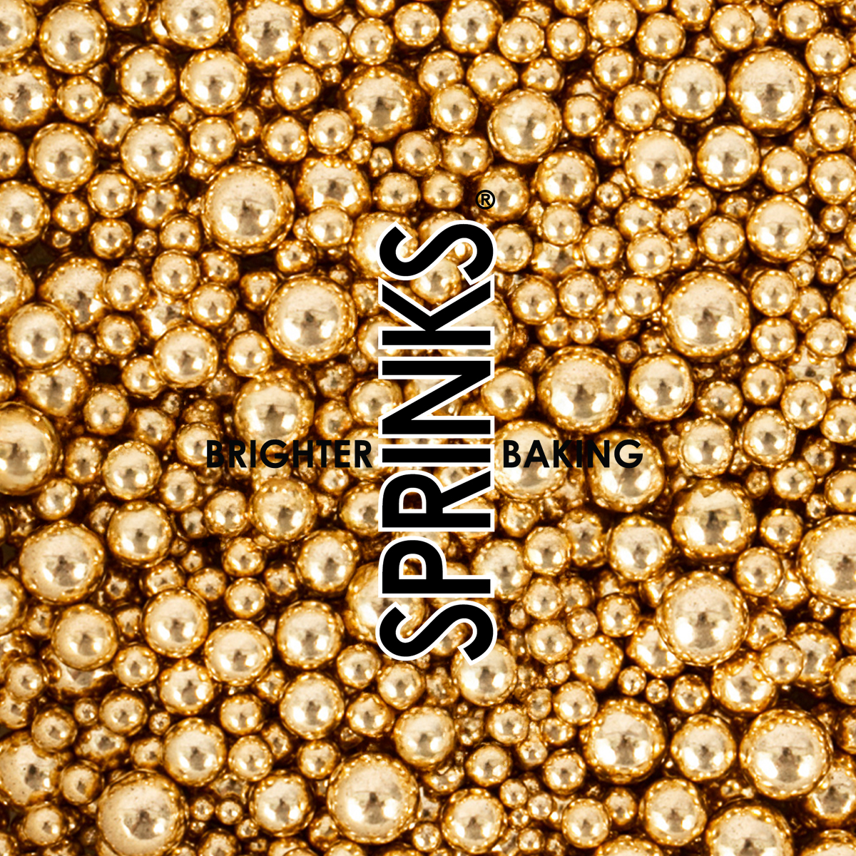 500g SHINY GOLD BUBBLE BUBBLE Sprinkles - by Sprinks