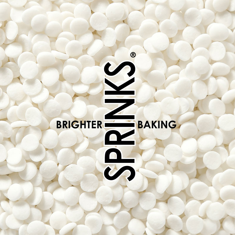 500g WHITE Confetti - by Sprinks