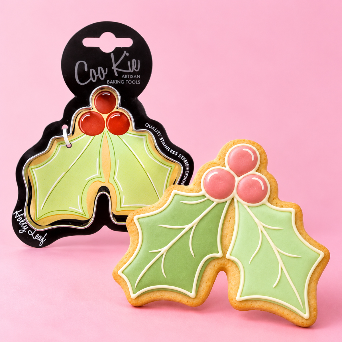 Coo Kie HOLLY LEAF Cookie Cutter
