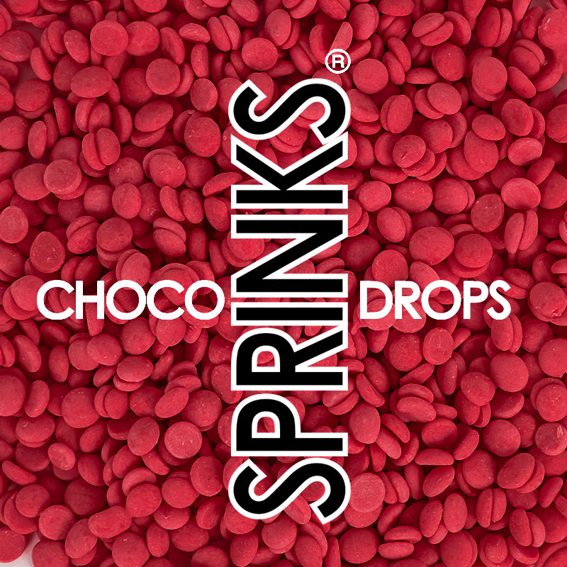 BULK 1kg SPRINKS Choco Drops - FLAG RED