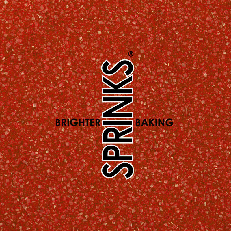 500g BURNT RED Sanding Sugar - by Sprinks