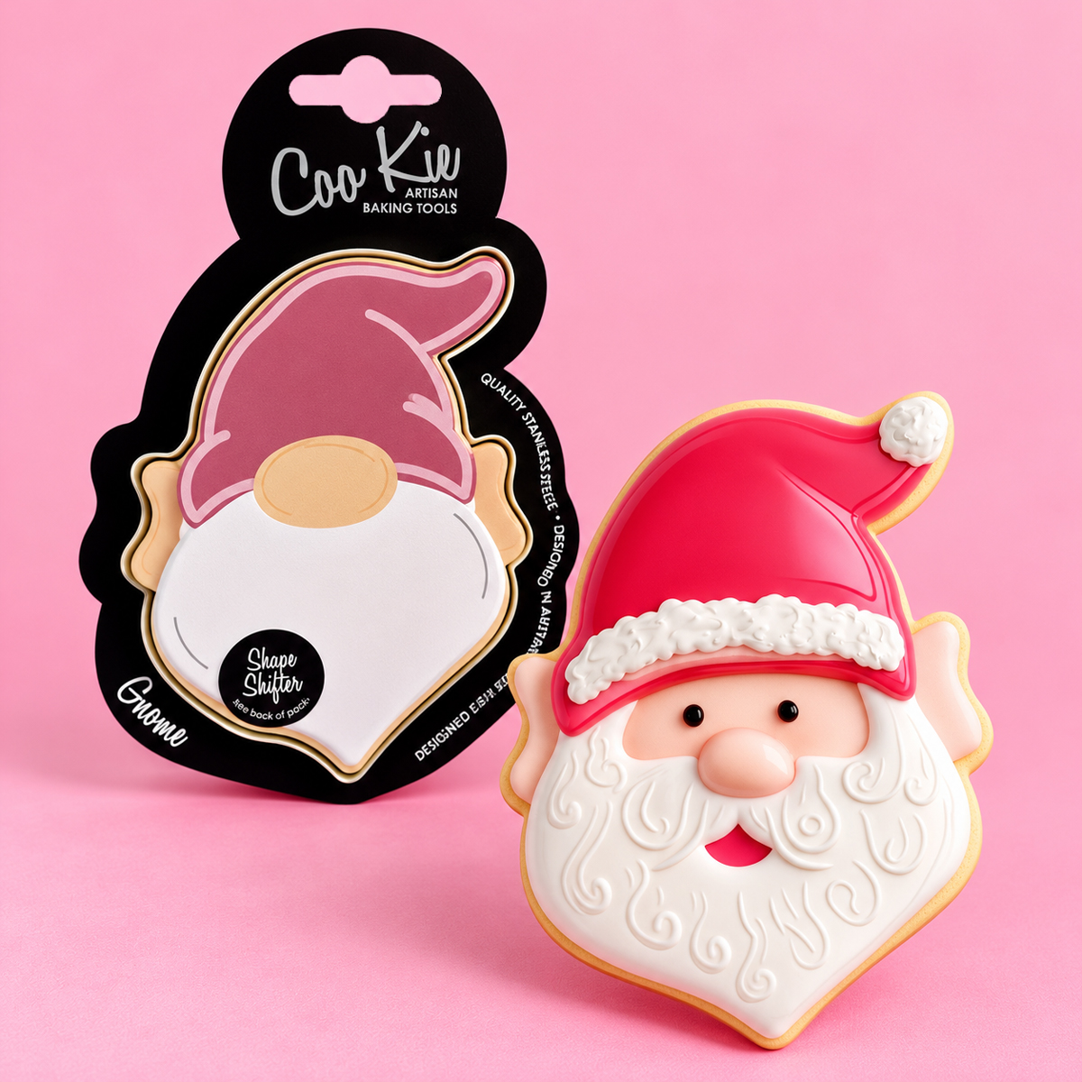 Coo Kie GNOME or Santa  Cookie Cutter