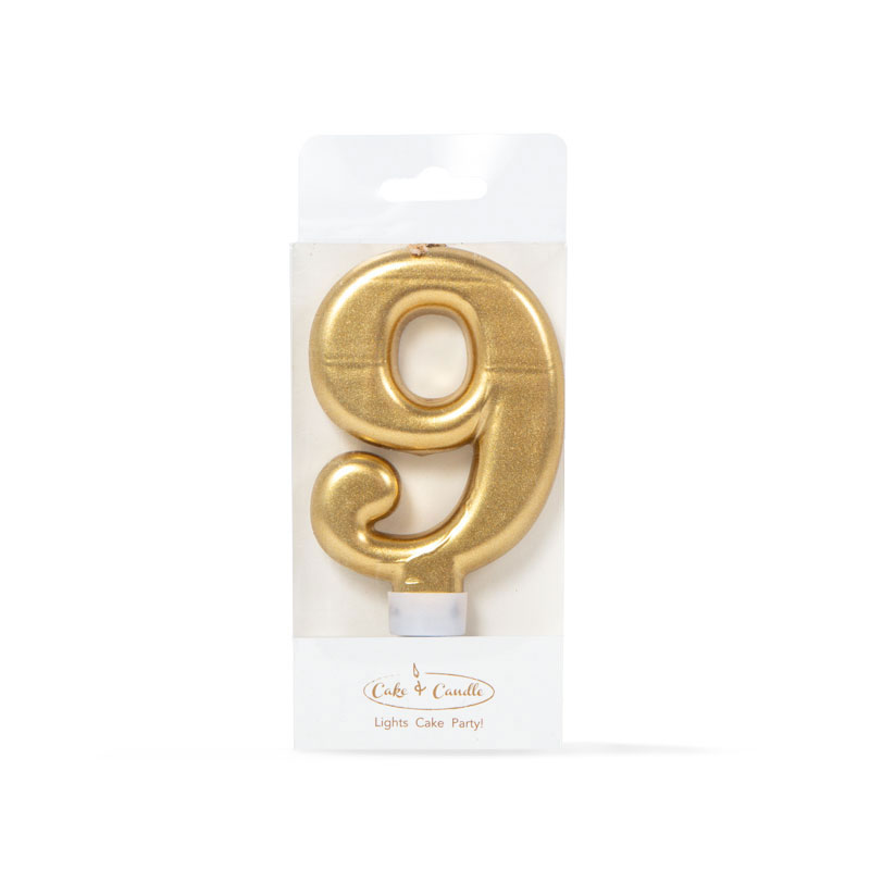 GOLD Candle - NUMBER 9