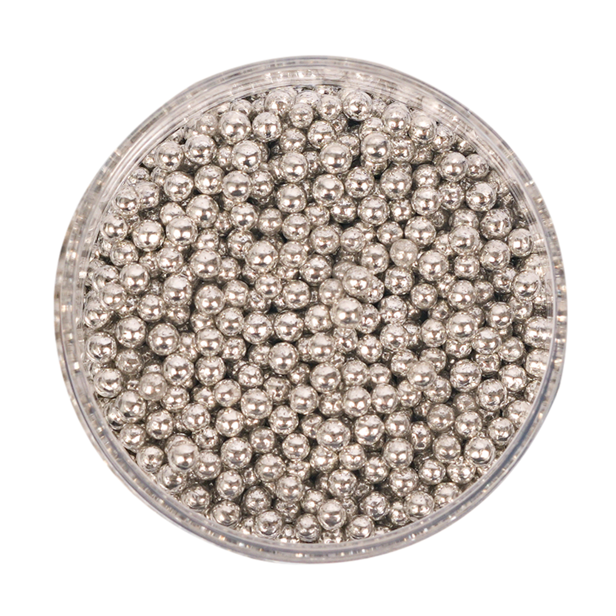 SHINY SILVER 2mm Sprinkles (75g) - by Sprinks