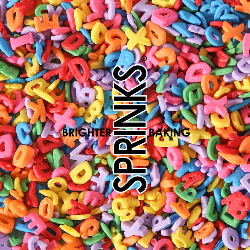450g MIXED ALPHABET Sprinkles - by Sprinks