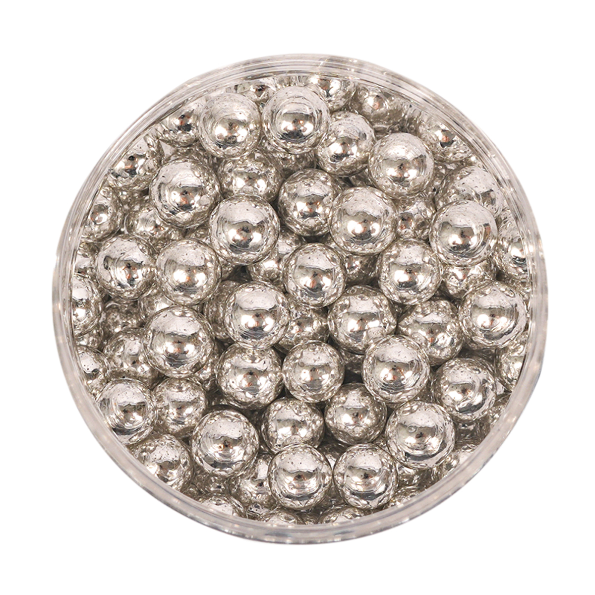 SHINY SILVER 6mm Sprinkles (75g) - by Sprinks