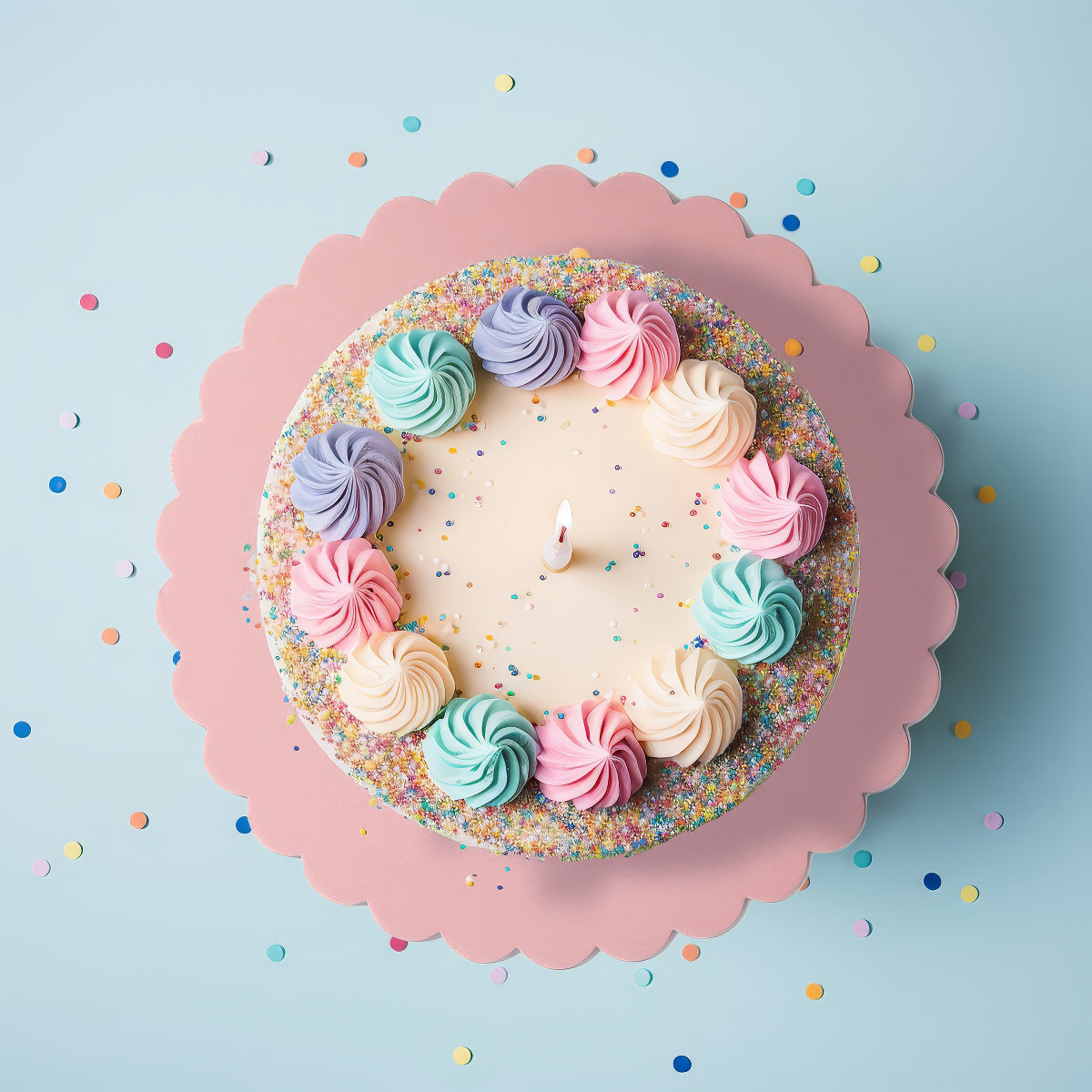 10 Scalloped Cake Board - PASTEL PINK