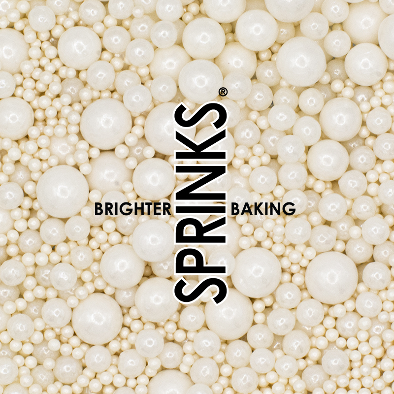 500g PEARL WHITE BUBBLE BUBBLE Sprinkles - by Sprinks