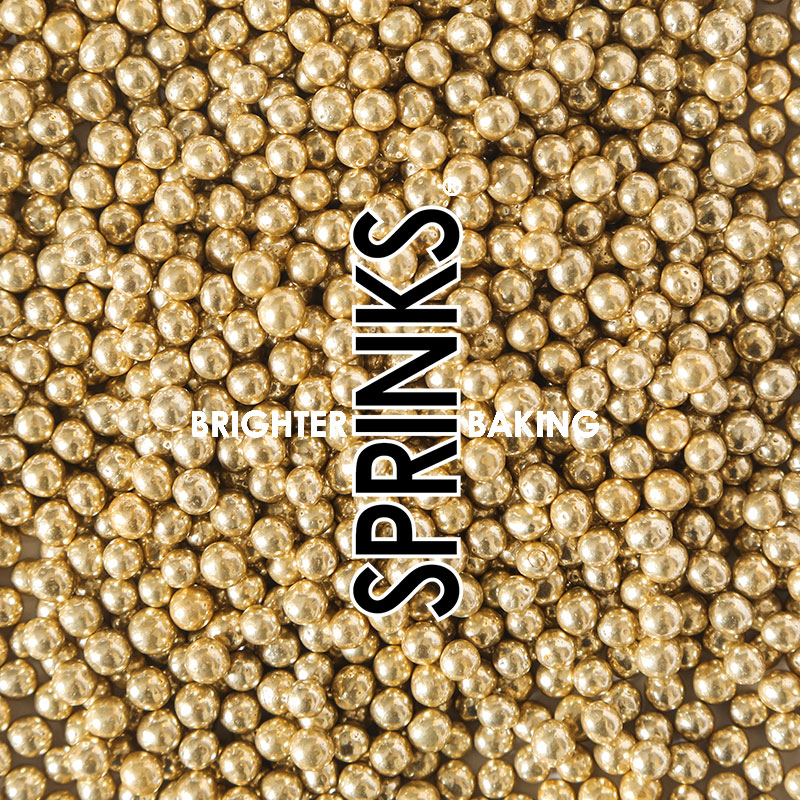 500g VINTAGE GOLD 4mm Cachous - by Sprinks