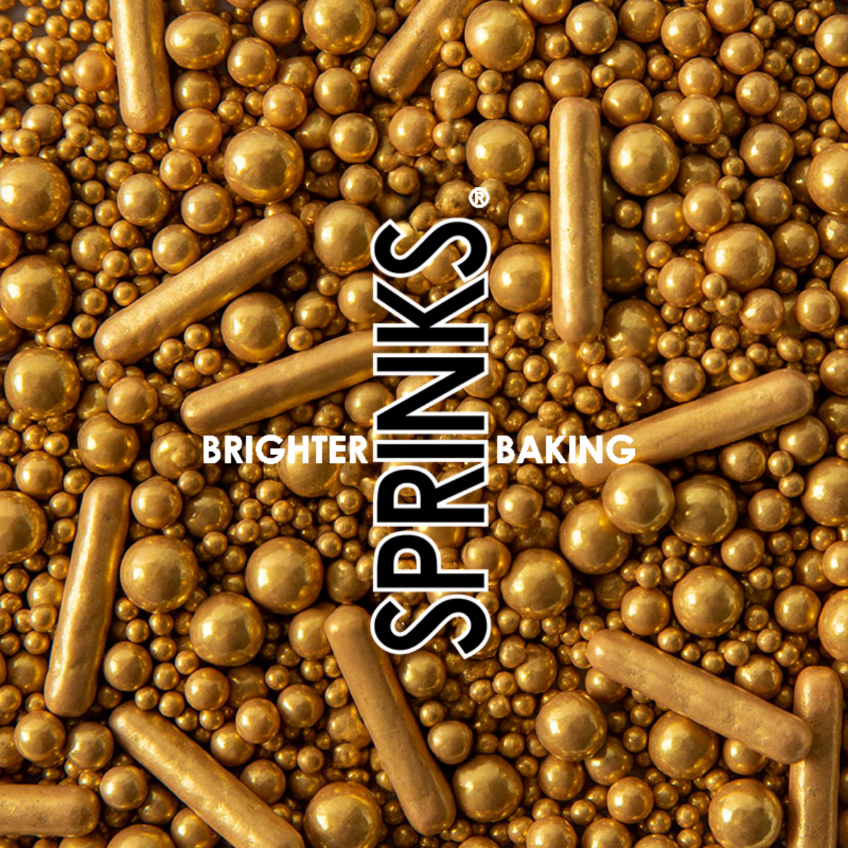 500g BUBBLE & BOUNCE MATTE GOLD Sprinkles - by Sprinks