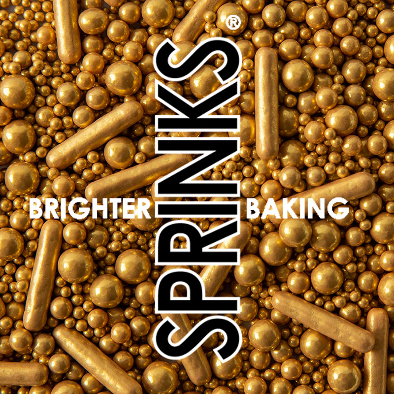500g BUBBLE & BOUNCE MATTE GOLD Sprinkles - by Sprinks
