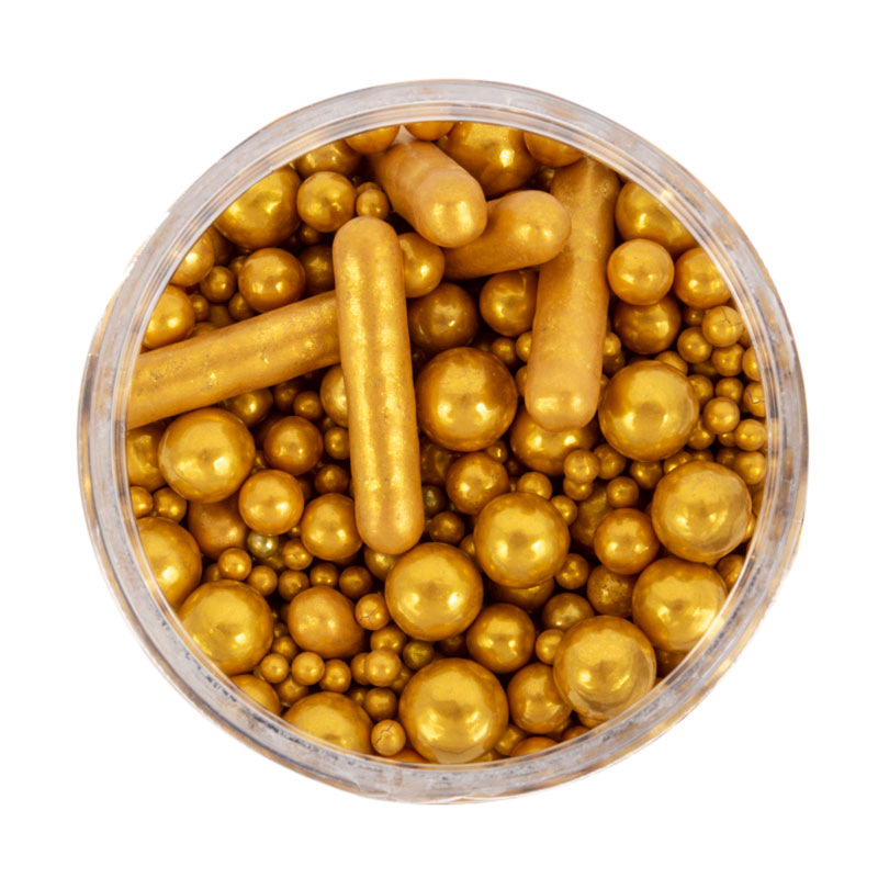 BUBBLE & BOUNCE MATTE GOLD (75g) Sprinkles - by Sprinks