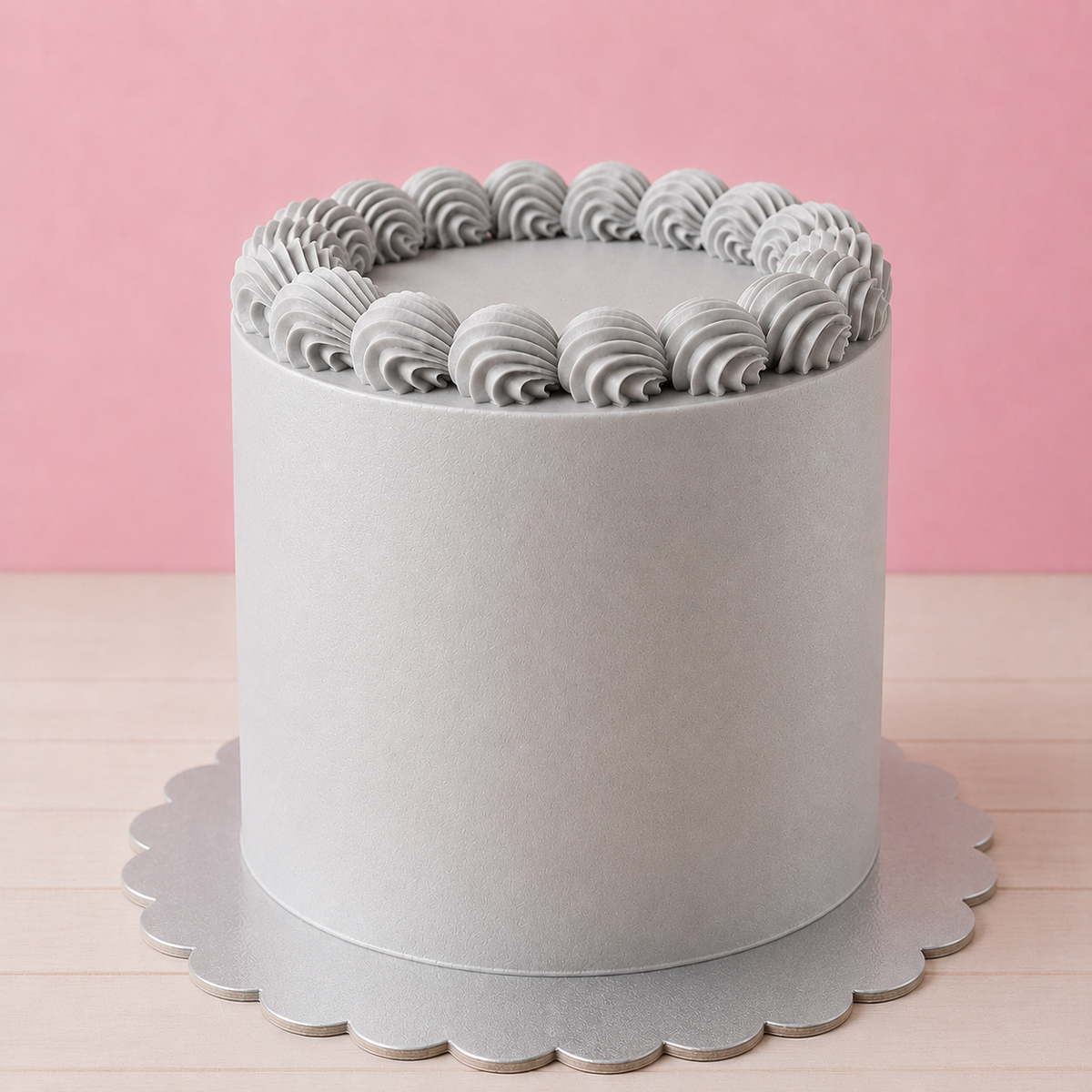 10 Scalloped Cake Board - SILVER