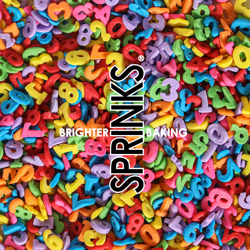 450g MIXED NUMBERS Sprinkles - by Sprinks