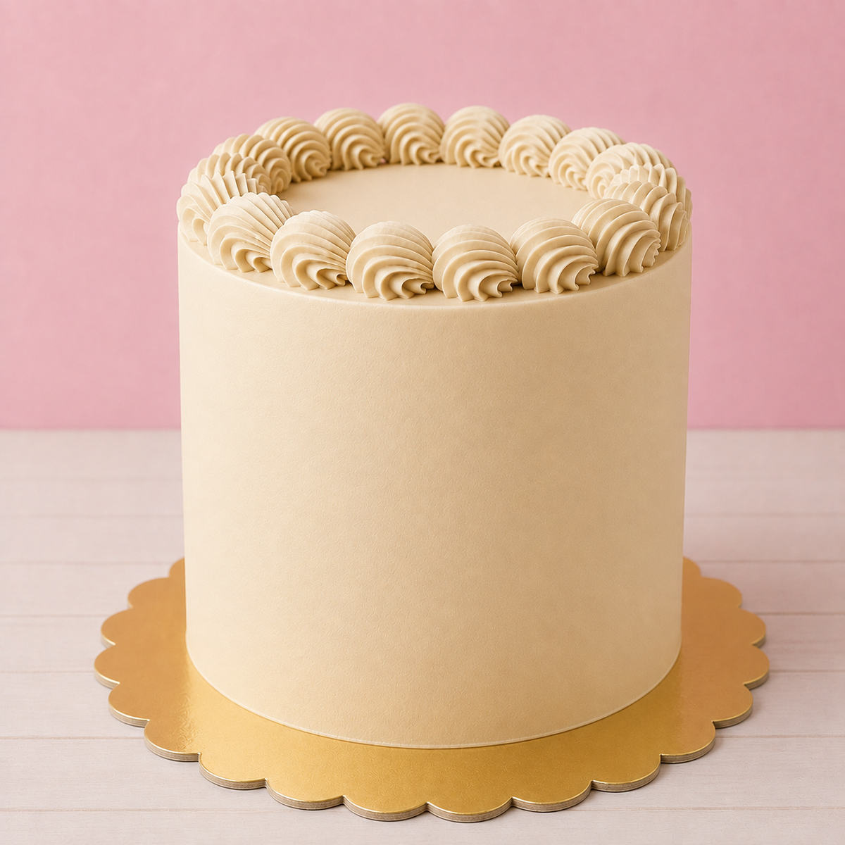 10 Scalloped Cake Board - GOLD