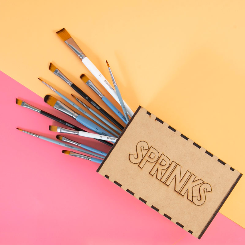 Merchandised Box of SPRINKS Brushes - 3 of each brush