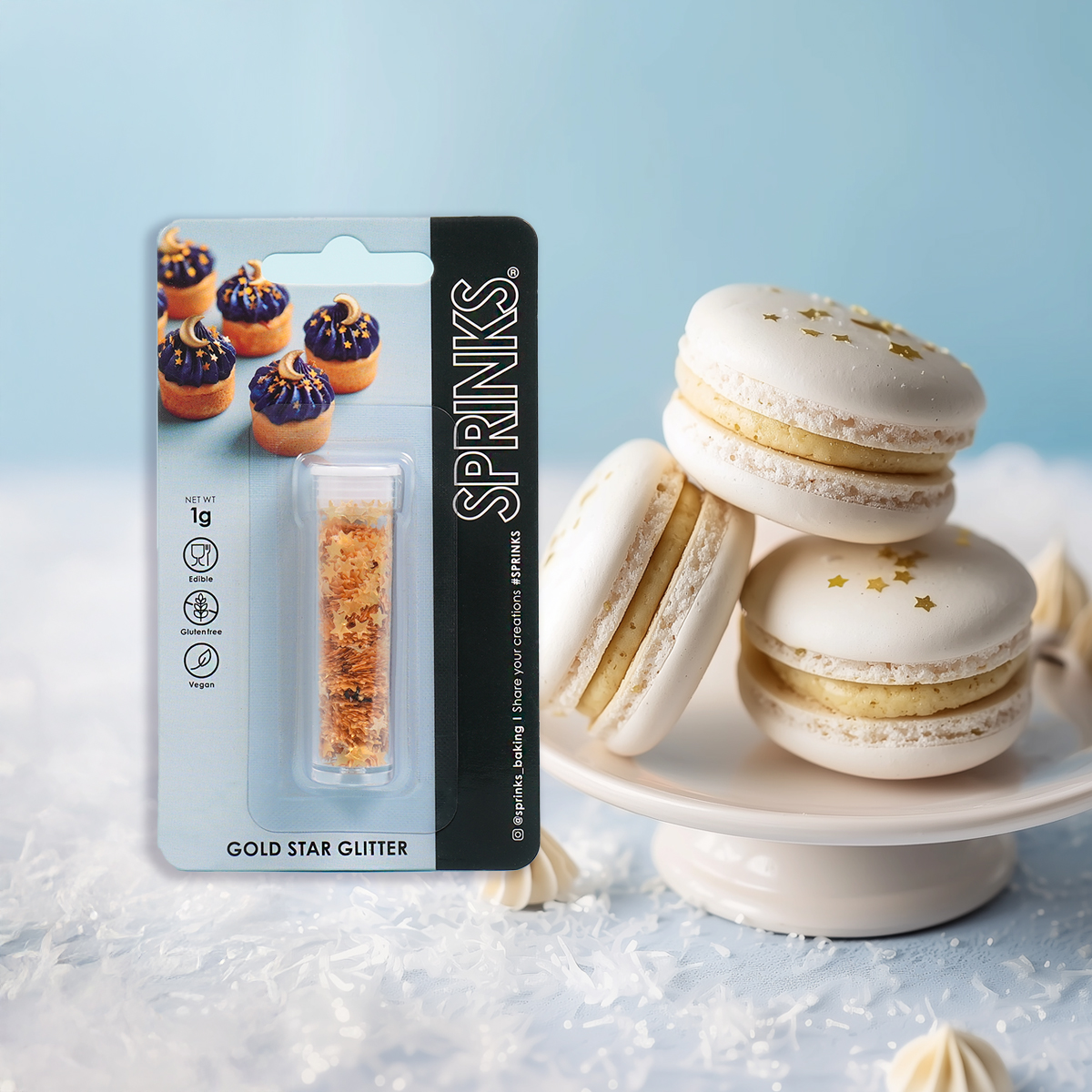 ** PRE ORDER - GOLD STAR GLITTER Shapes (5g) - by Sprinks