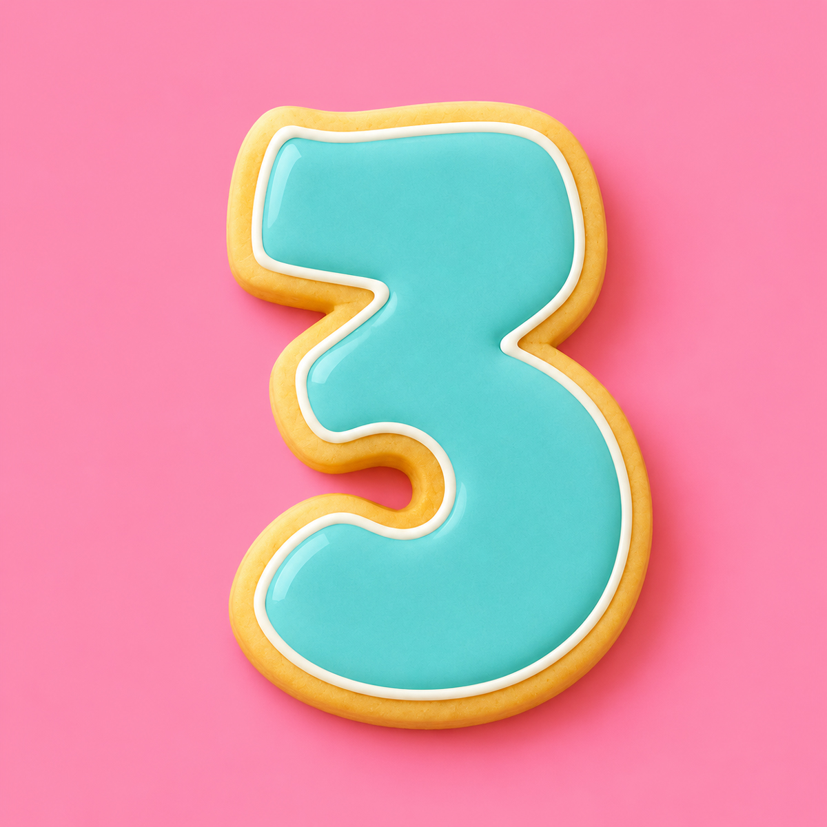 Coo Kie NUMBER 3 Cookie Cutter