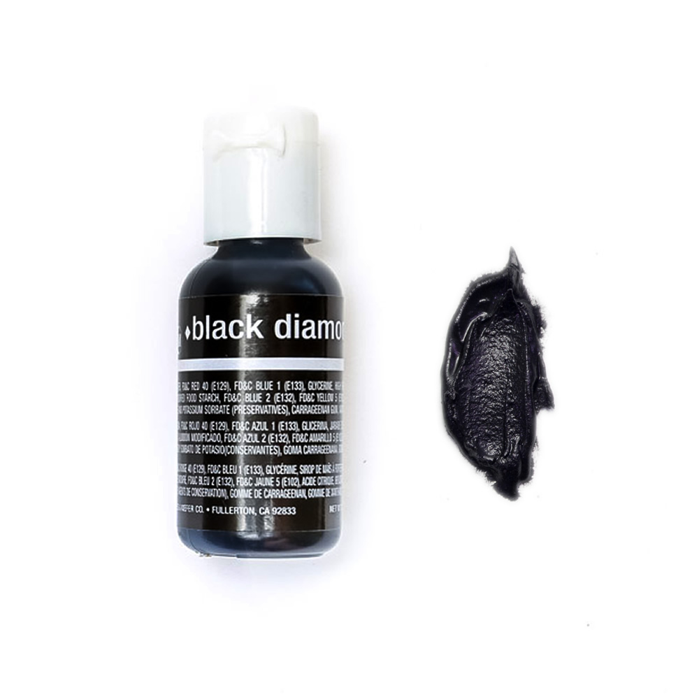Chefmaster Liqua-Gel BLACK DIAMOND (0.70oz)**