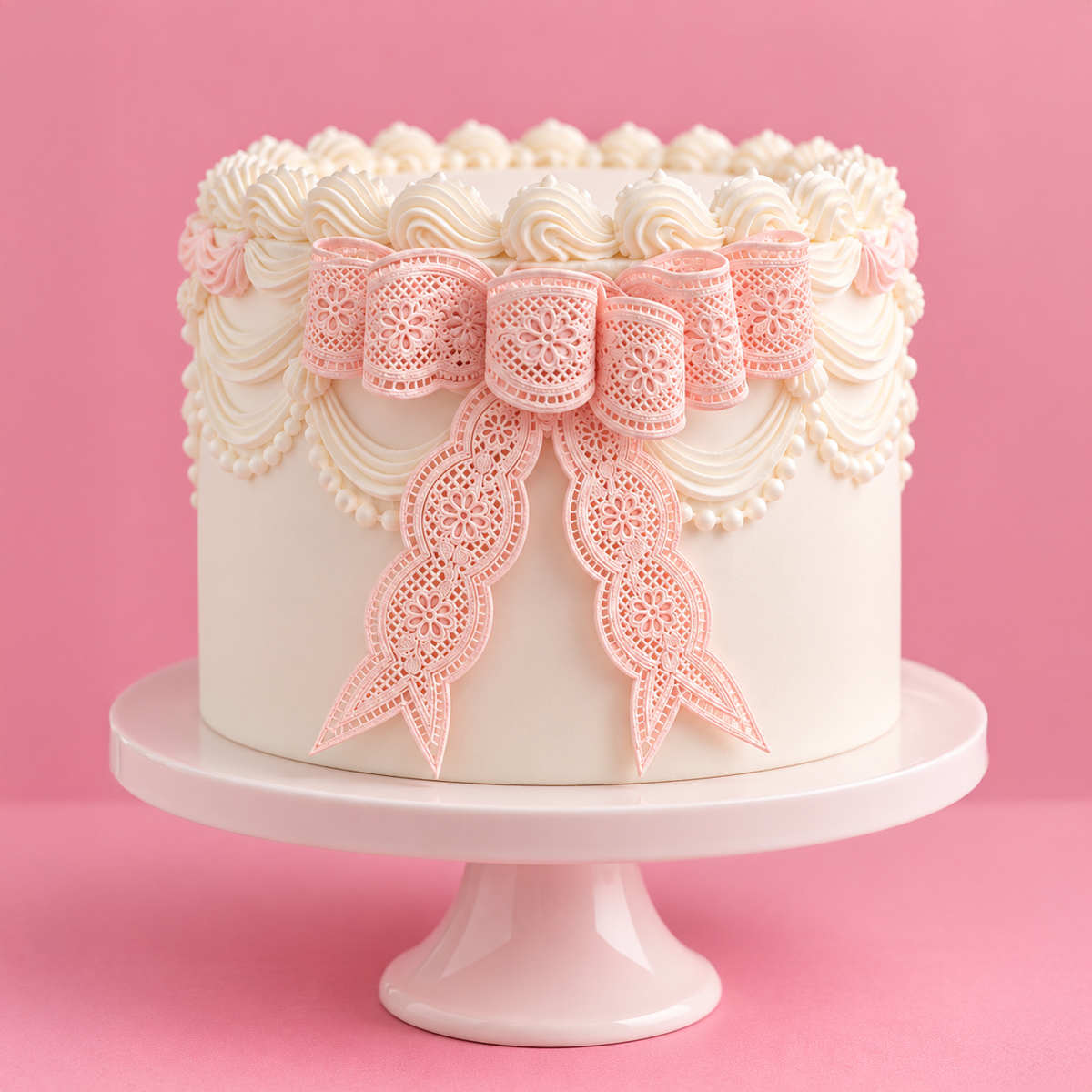 VINTAGE BOWS 3D Cake Lace Mat - by Claire Bowman