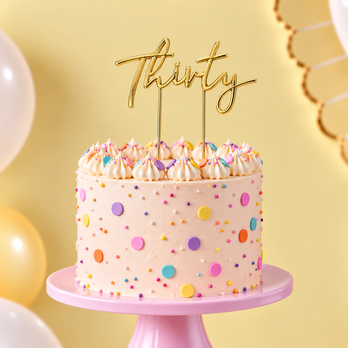 GOLD Plated Cake Topper - THIRTY