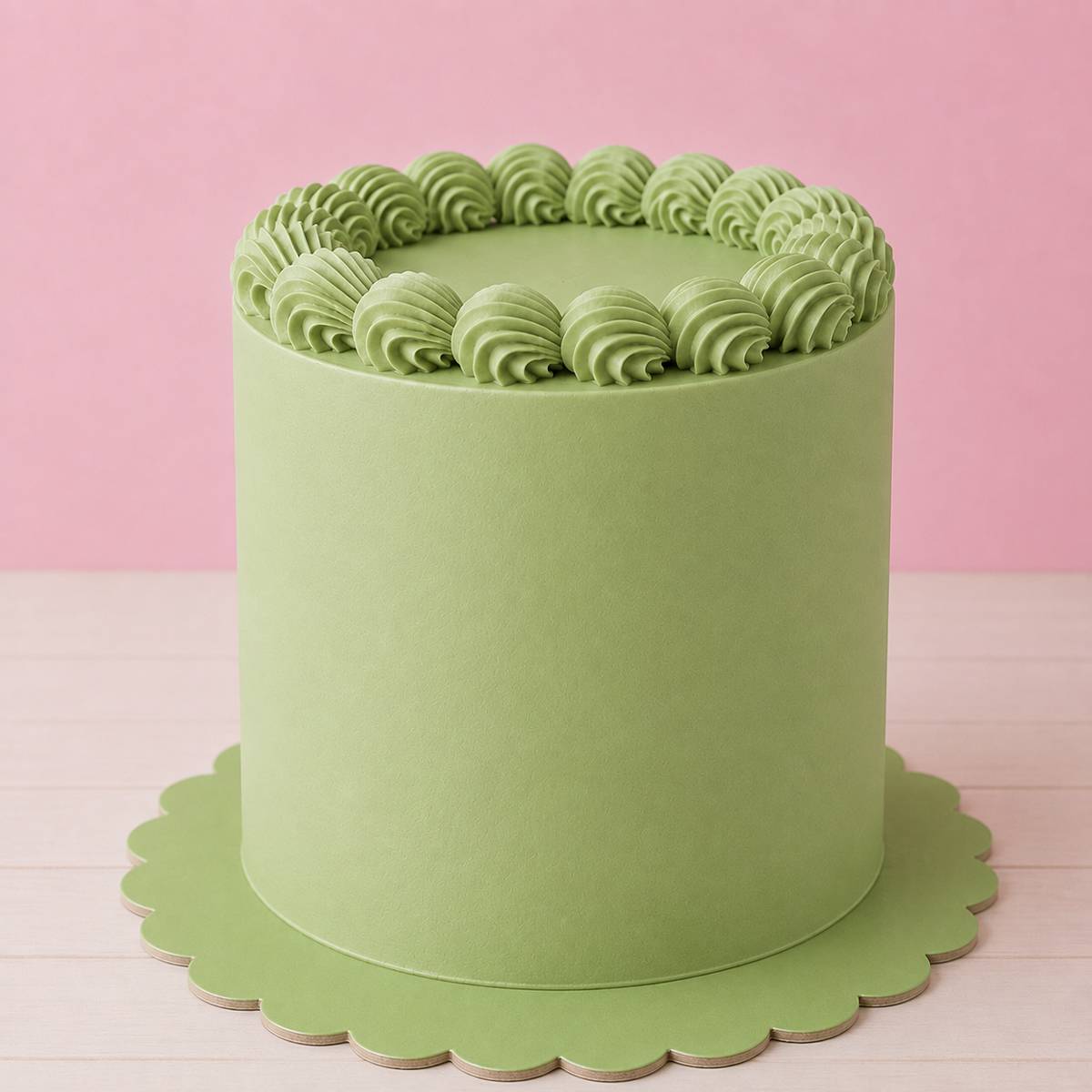 10 Scalloped Cake Board - PASTEL GREEN