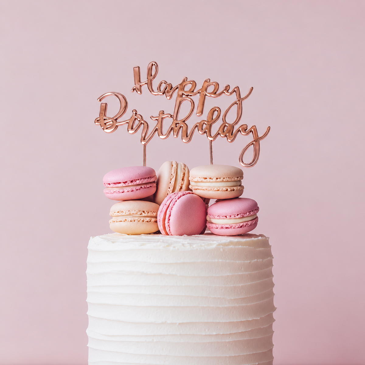ROSE GOLD Plated Cake Topper - HAPPY BIRTHDAY