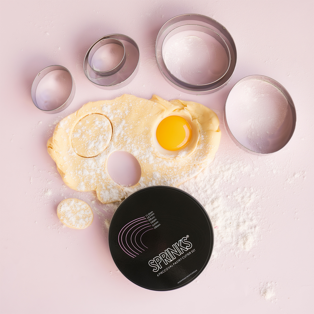 6-Piece OVAL Stainless Pastry Cutter Set - by Sprinks