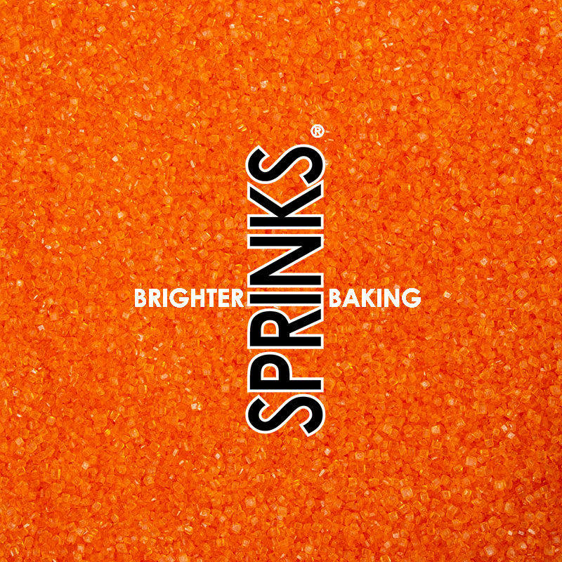 500g ORANGE Sanding Sugar - by Sprinks