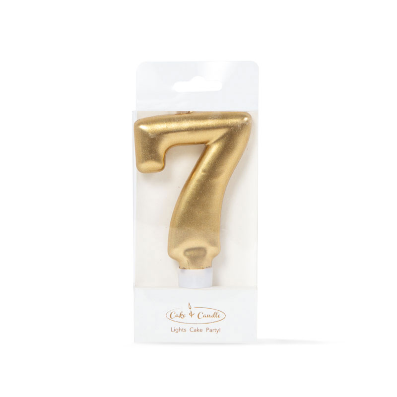 GOLD Candle - NUMBER 7
