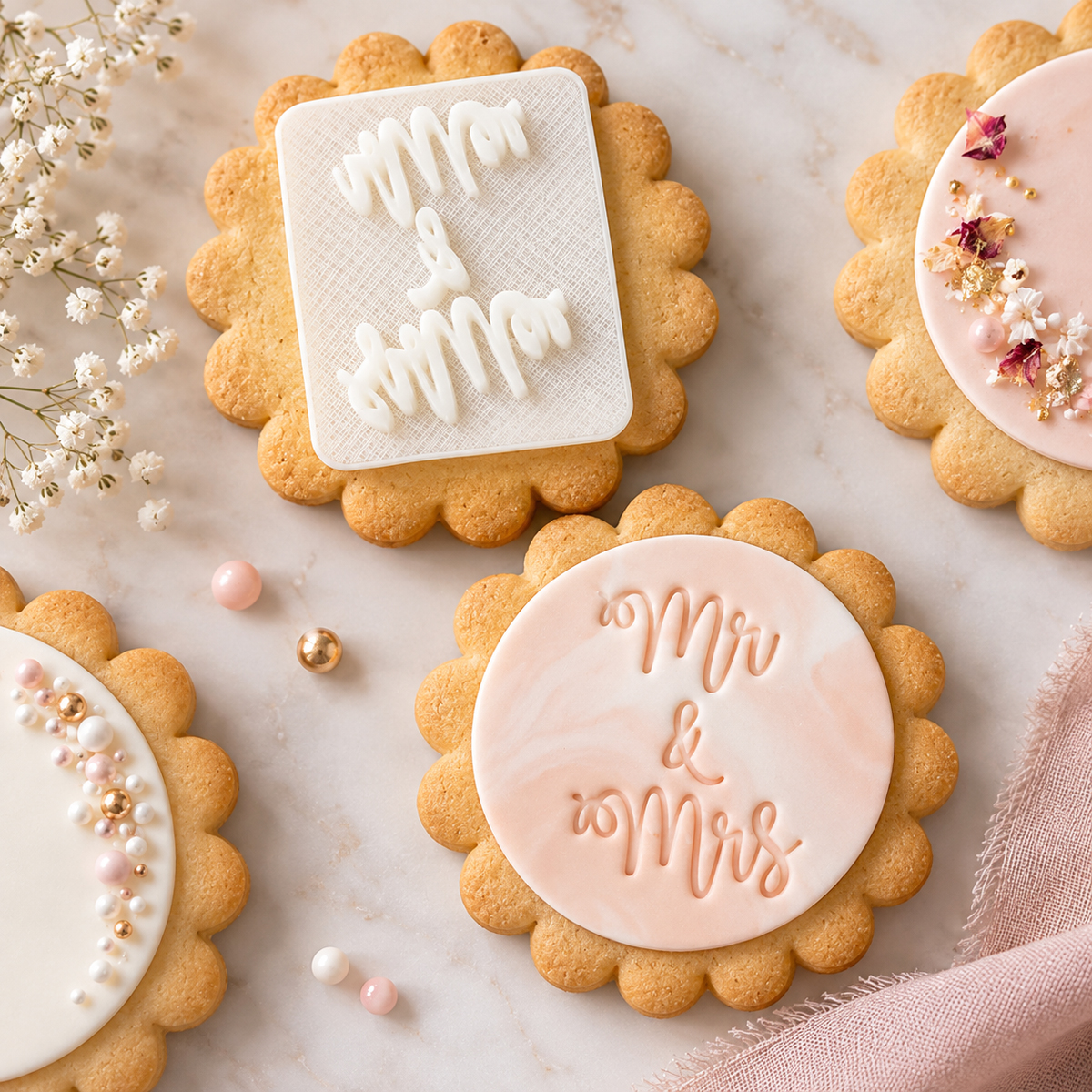 MR & MRS Fondant Embosser