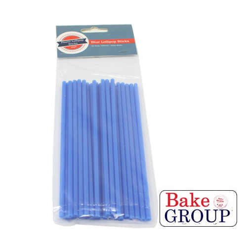 BLUE Plastic Lollipop Sticks 15cm (6 inch) - packs of 25