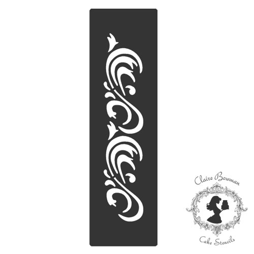 CLARA SWIRLS (SIDE) Stencil - by Claire Bowman
