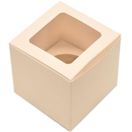 WHITE Cupcake Box with PVC Window (holds 1 cupcake)