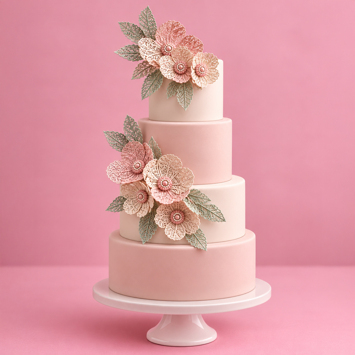 FLORENCE FLOWERS 3D Cake Lace Mat - by Claire Bowman
