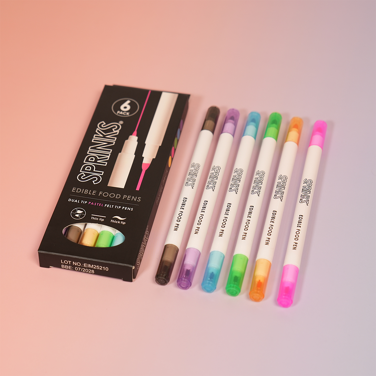 SPRINKS Edible Food Pen Set - PASTEL PACK (Pack of 6)