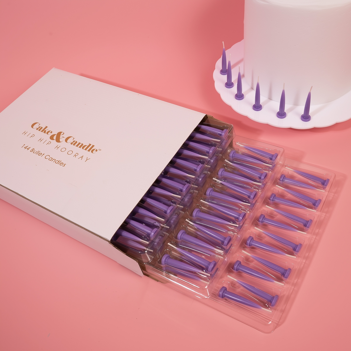PURPLE Bullet Candles (Pack of 144)