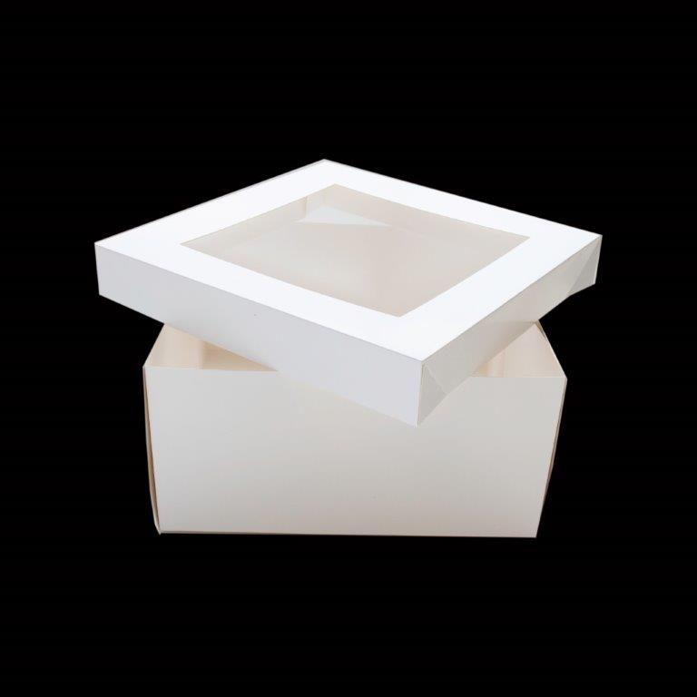 14 Square Cake Box with PVC Window - 6 High