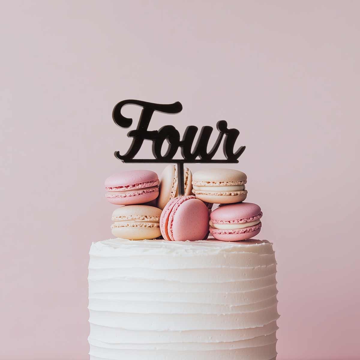 Number FOUR Cake Topper (Black)