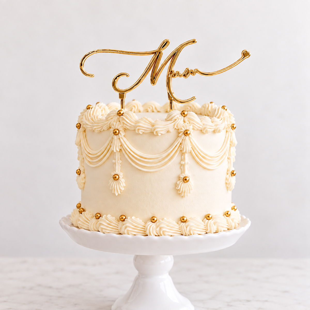 GOLD Metal Cake Topper - MUM