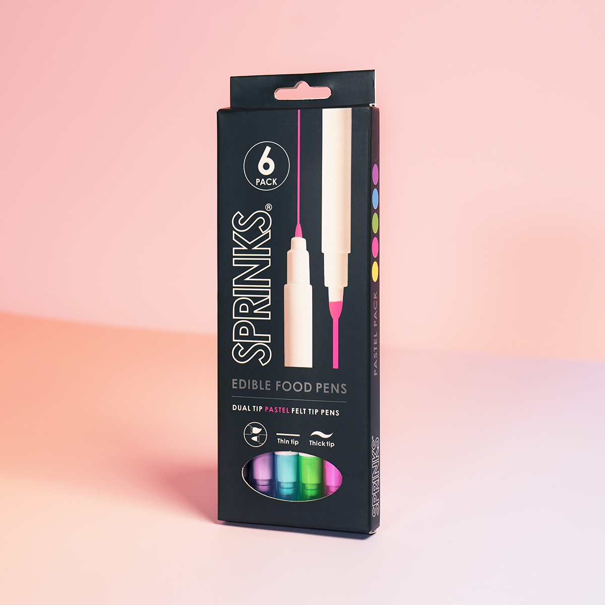 SPRINKS Edible Food Pen Set - PASTEL PACK (Pack of 6)