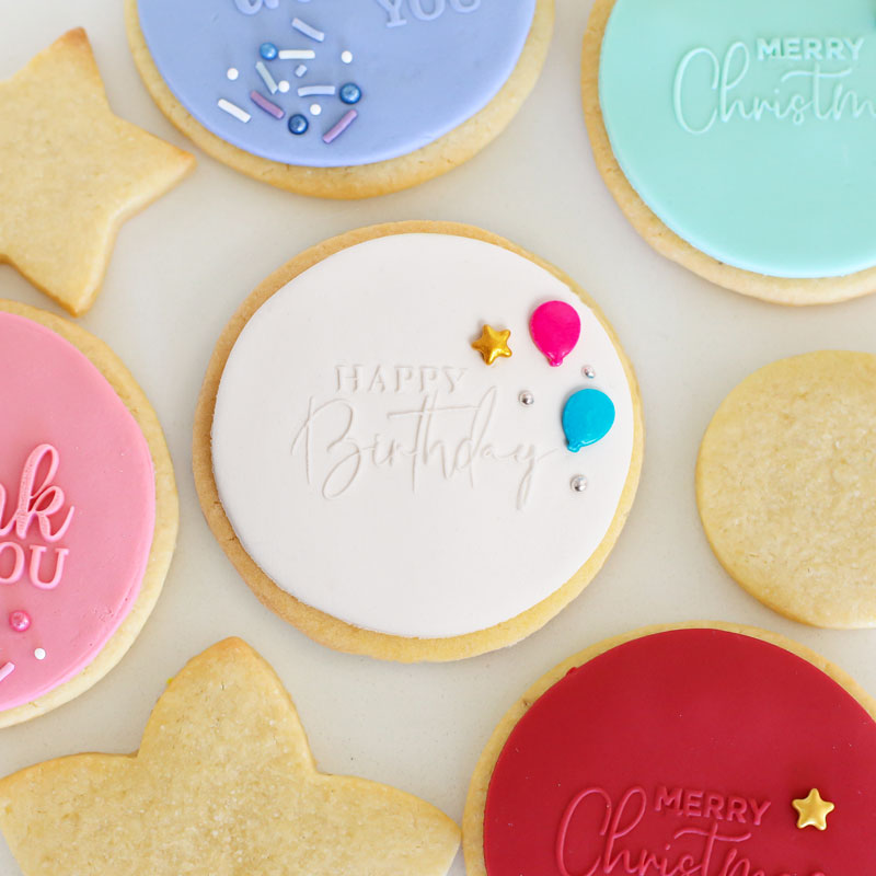 Cookie Embosser Stamp - HAPPY BIRTHDAY